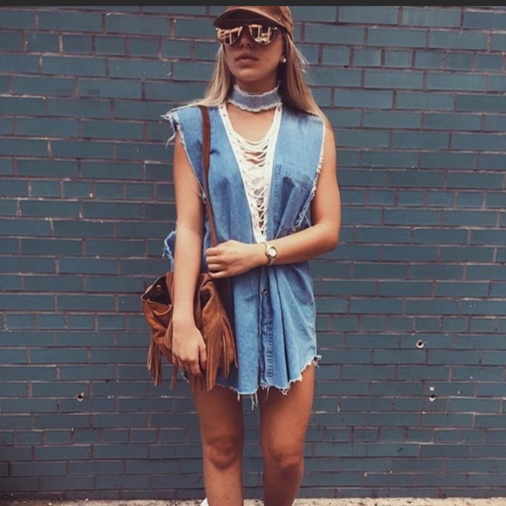 LF Denim Lace Up Mini FURST OF A KIND